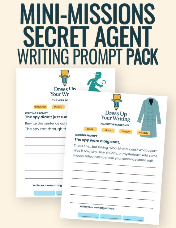 Mini Missions Secret Agent Writing Prompt Pack
