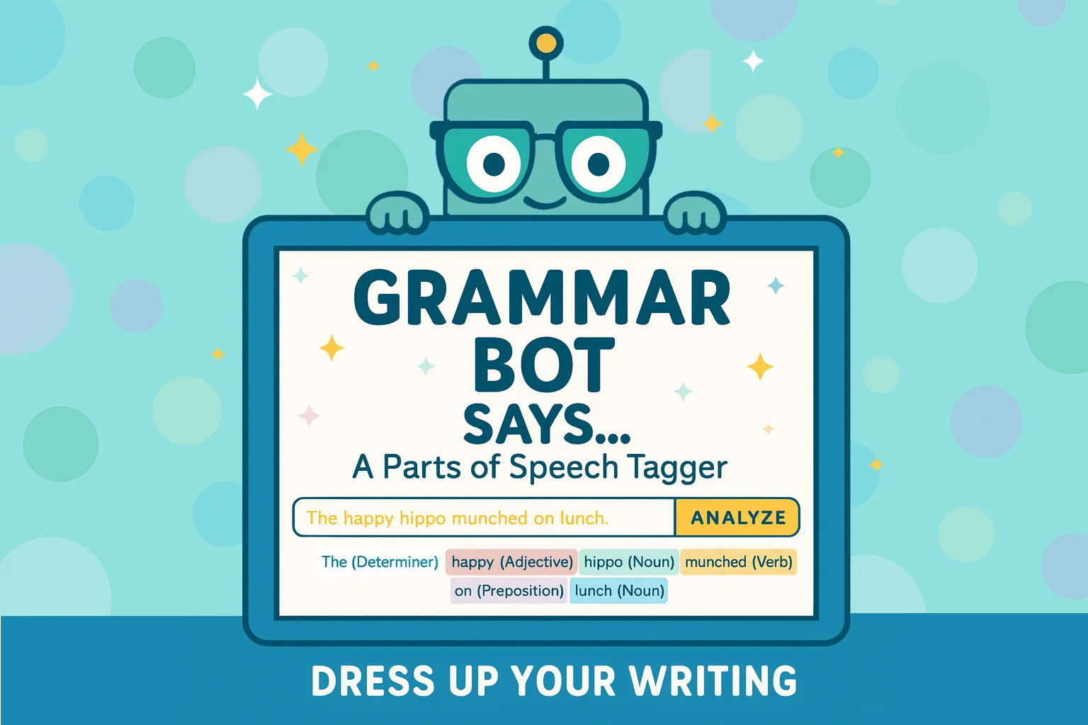 grammar bot parts of speech tagger