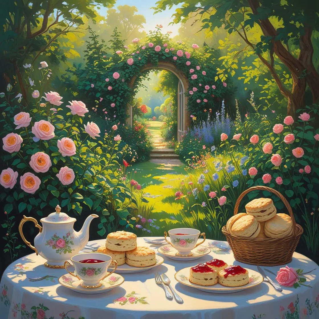 the secret garden crumpets tea party