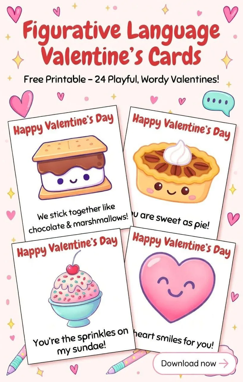 Figurative Language Valentine’s Cards