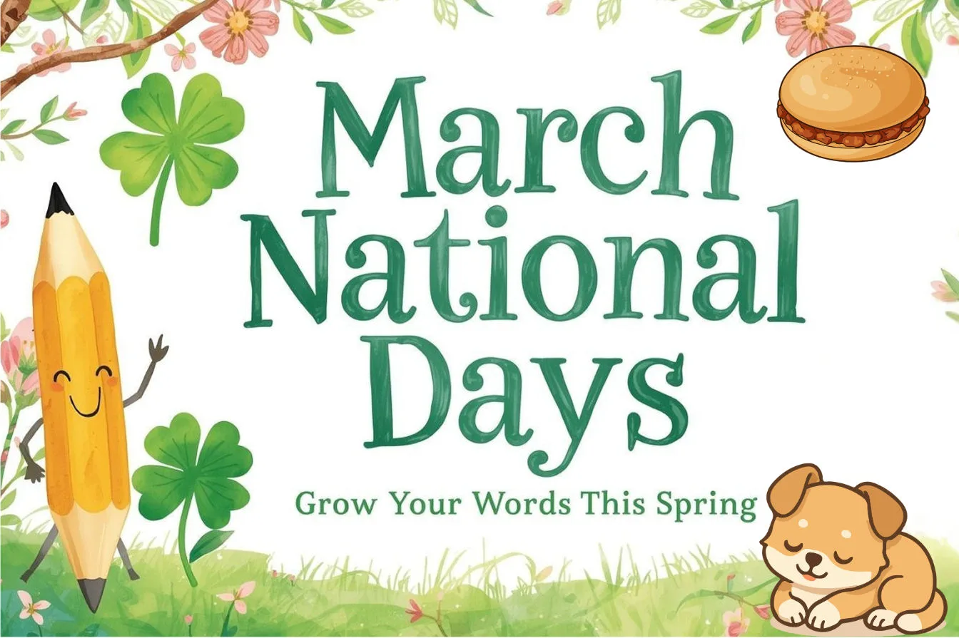 march national days writing prompts
