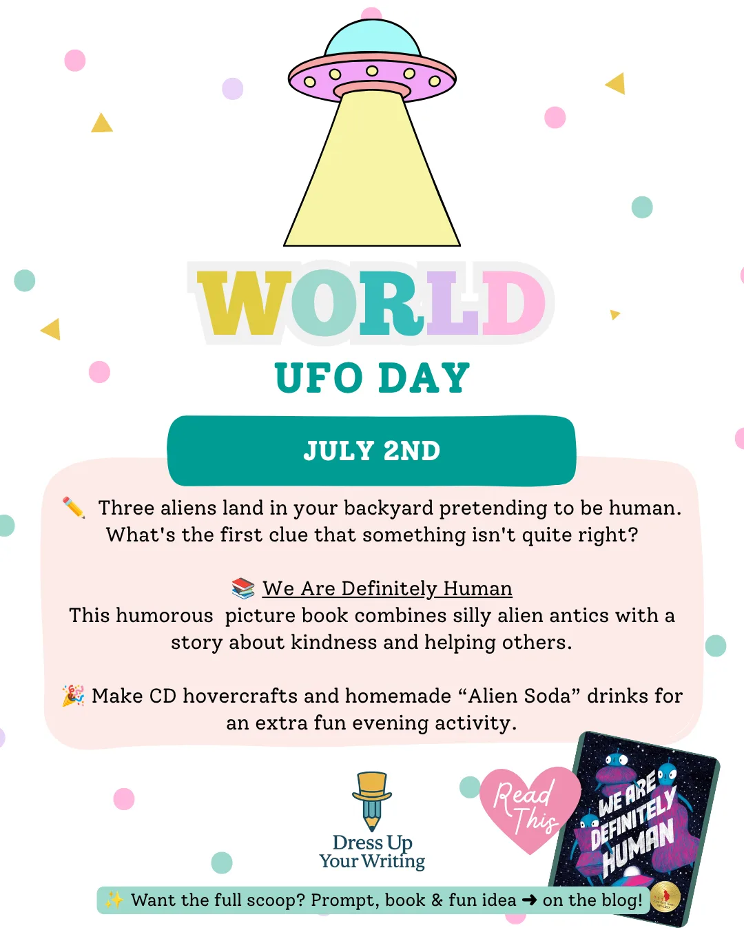 Printable lesson snapshot for World UFO Day
