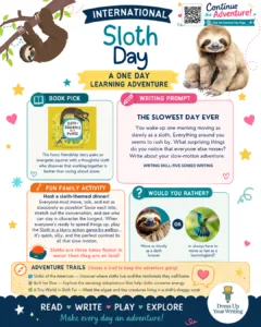 International Sloth Day Infographic Lesson Plan
