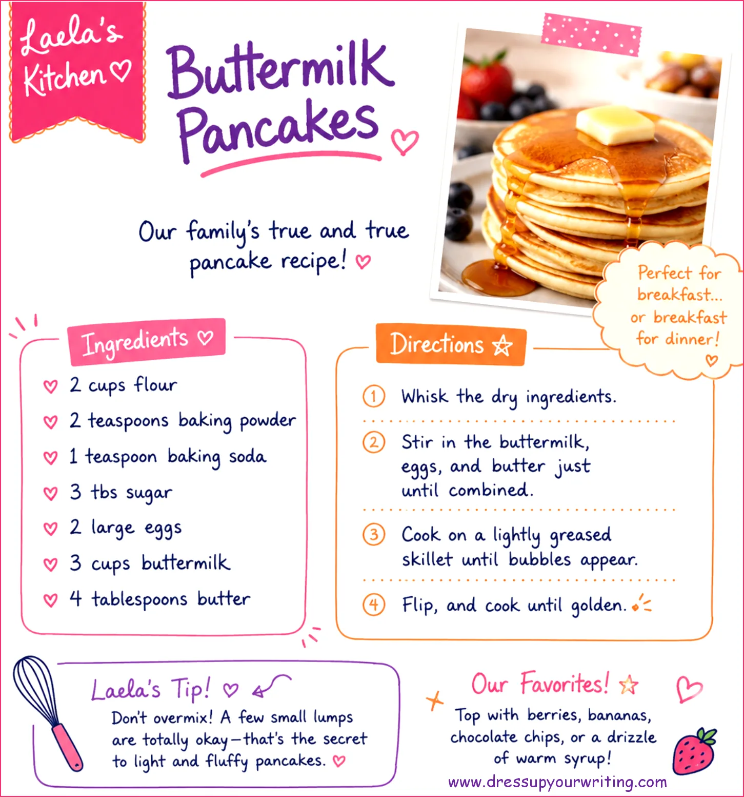 Laela's buttermilk pancake recipe
