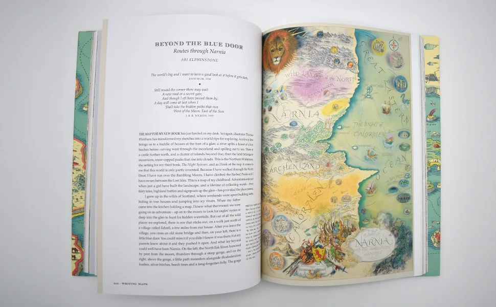 map book with route of narnia