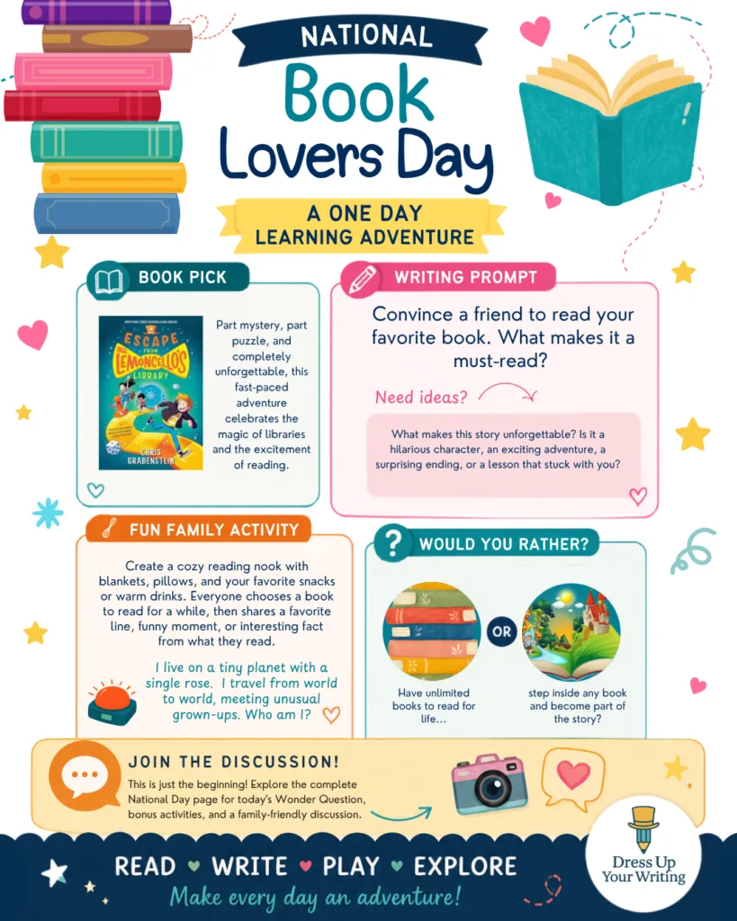 National Book Lovers Day infographic
