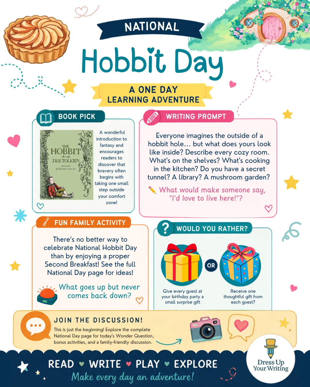 colorful national hobbit day lesson plan