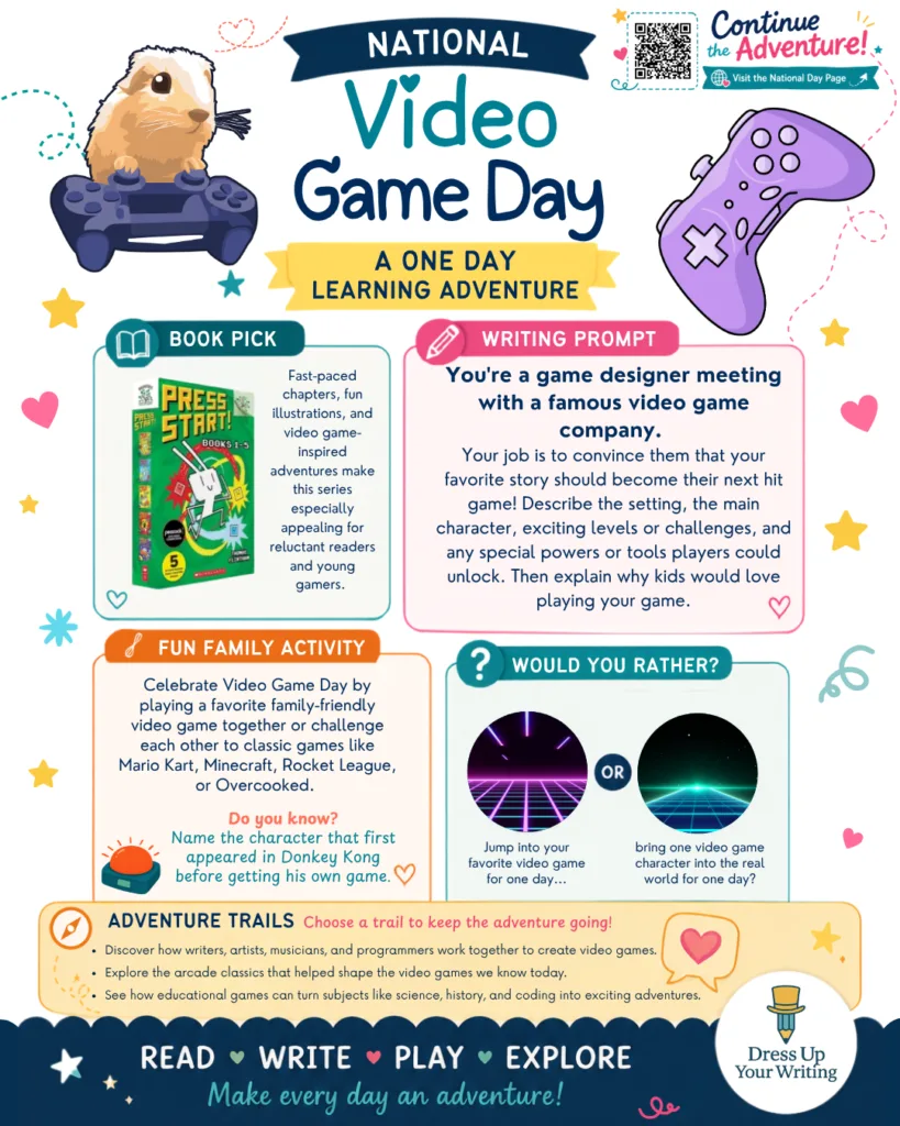 infographic for national video game day
