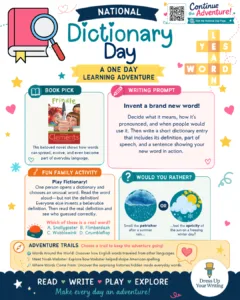 National Dictionary Day Lesson Plan Infographic