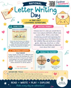 National Letter Writing Day mini homeschool lesson plan