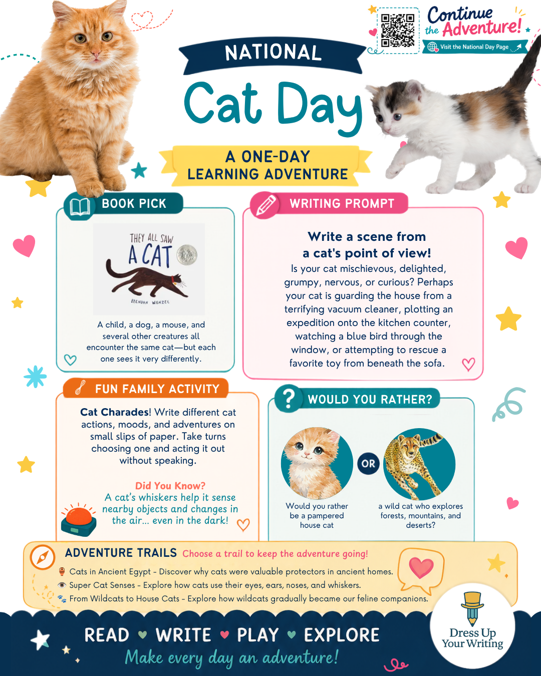 national cat day infographic