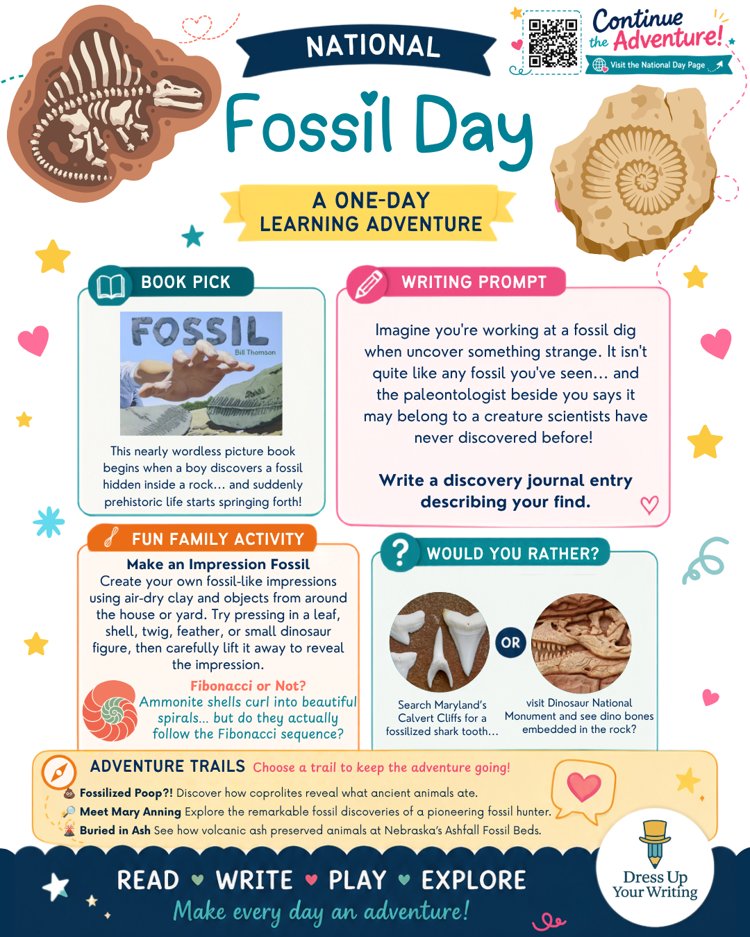 National Fossil Day Lesson Plan Infographic