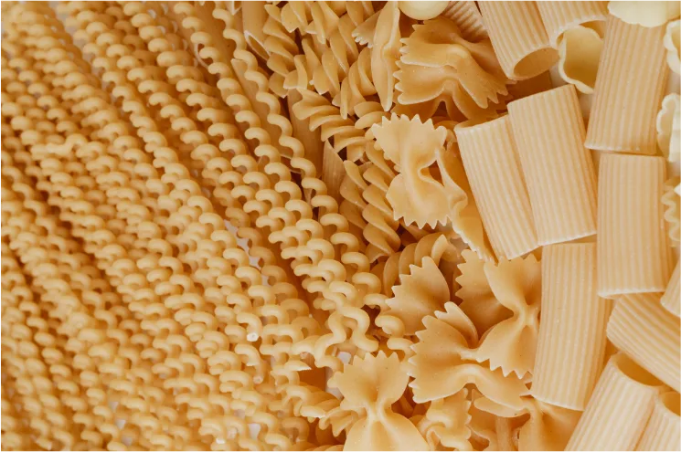 variety of pasta shapes