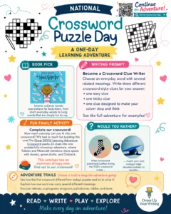 National Crossword Puzzle Day mini homeschool unit study lesson plan