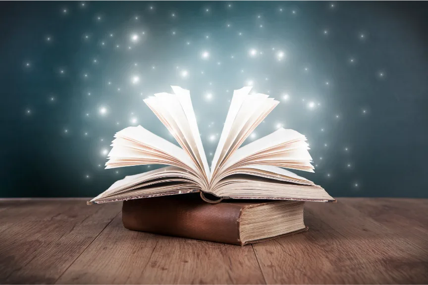illustrated style magical book