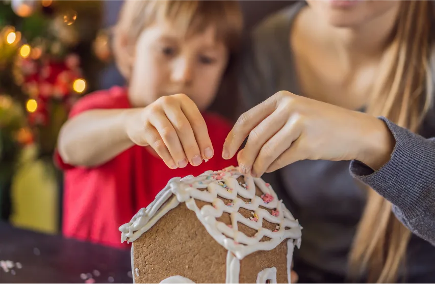 build a gingerbread house together