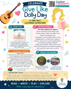 Dolly Parton themed learning day infographic