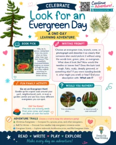 look for an evergreen day homeschool lesson plan