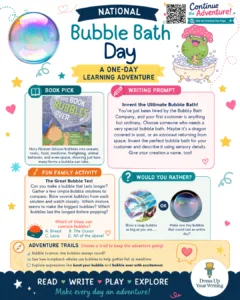 national bubble bath day cross curricular lesson