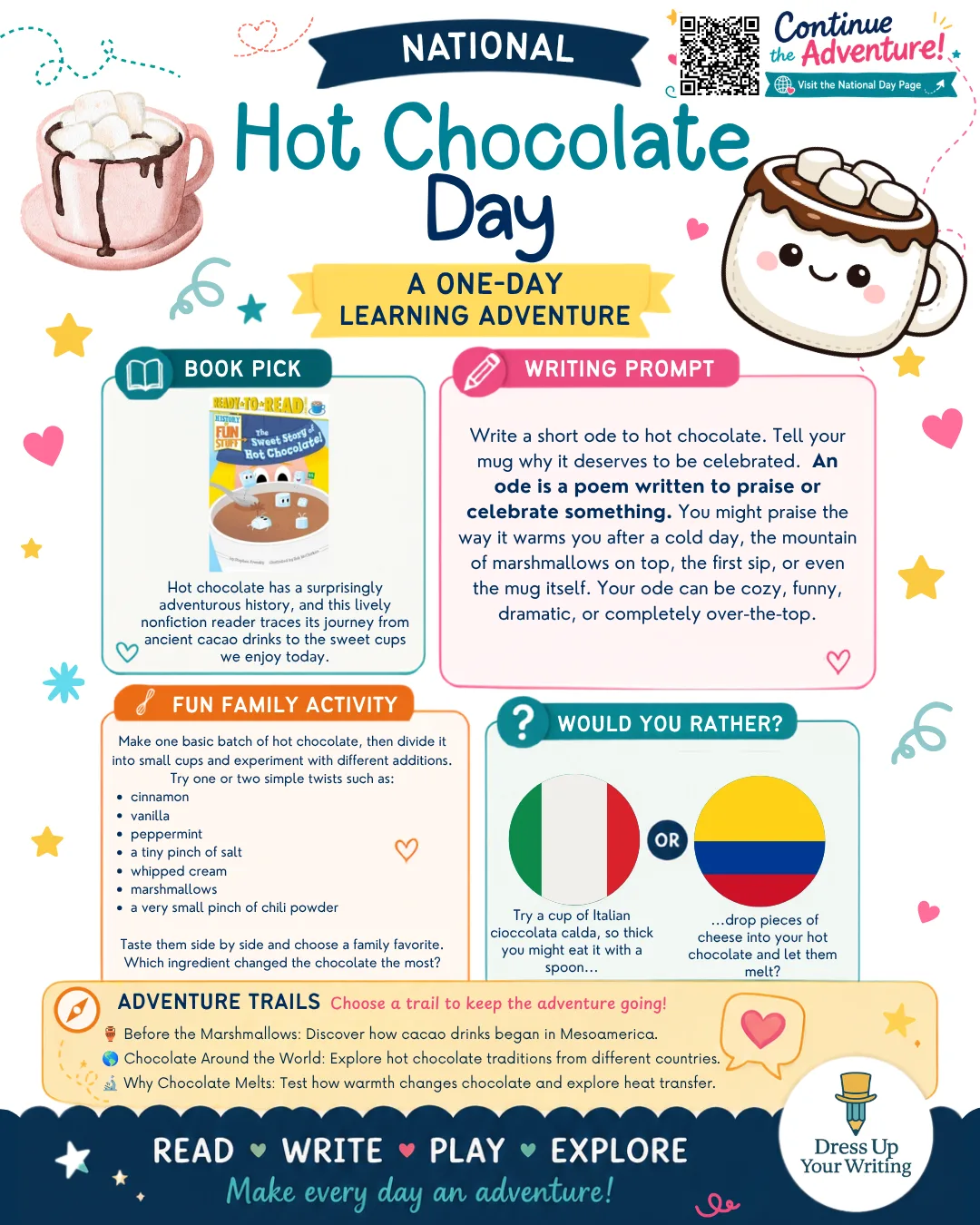 National Hot Chocolate Day Mini Homeschool Unit Study