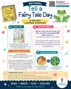 National Tell a Fairy Tale Day infographic