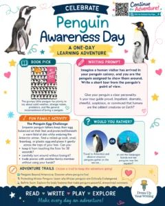Penguin Awareness Day mini unit study homeschool